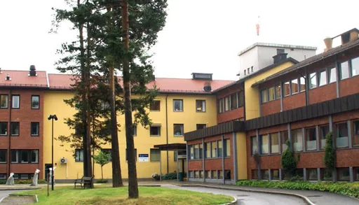 Telemark Hospital, main entrance, Notodden